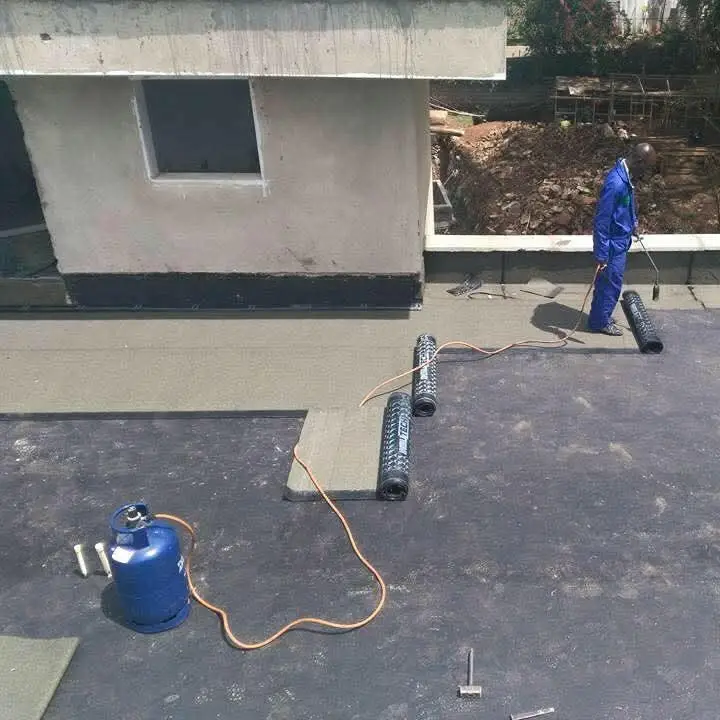 Topseal Engineering worker conducting roof repair and waterproofing